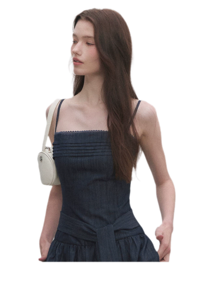 Tie Waist A-Line Dress