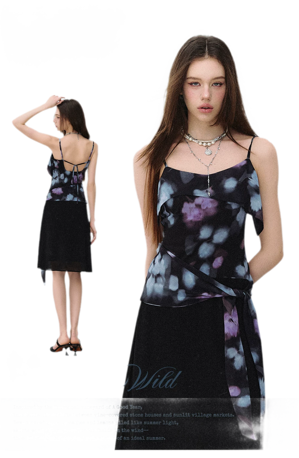 Irregular Tie-Dye Print Dress
