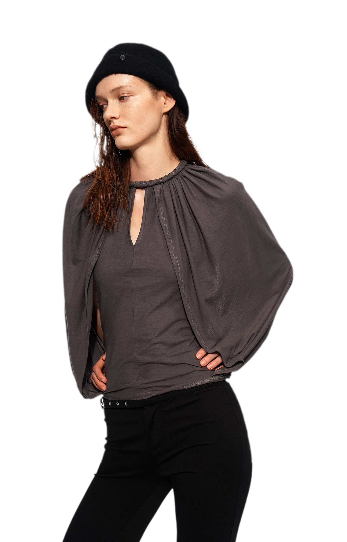 Cotton Cape Sleeve Top