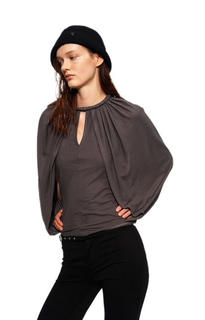 Cotton Cape Sleeve Top