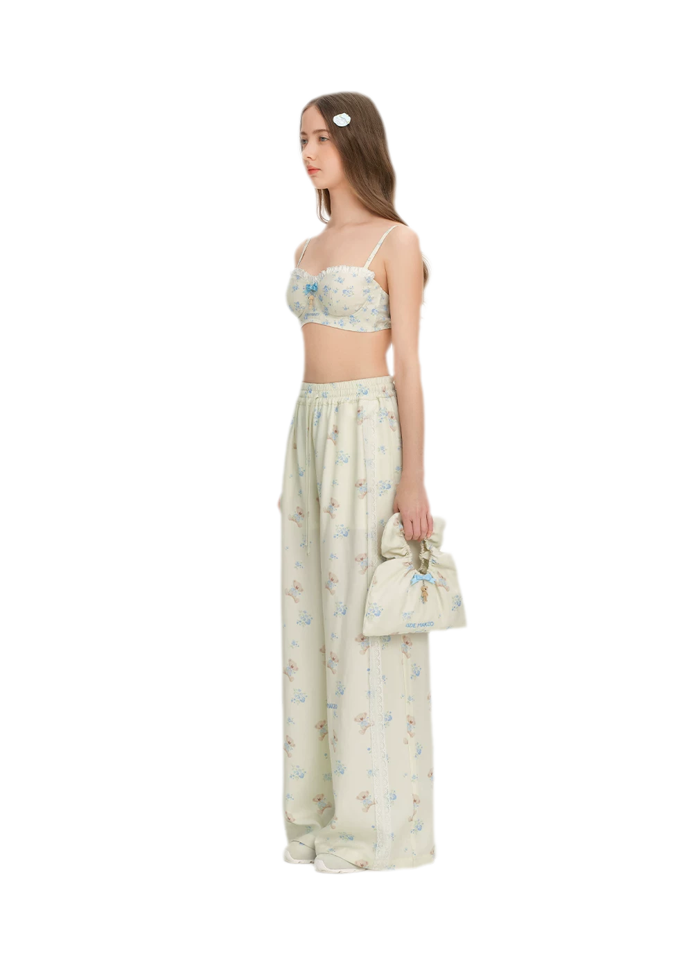 Floral Ruffle Corset Top