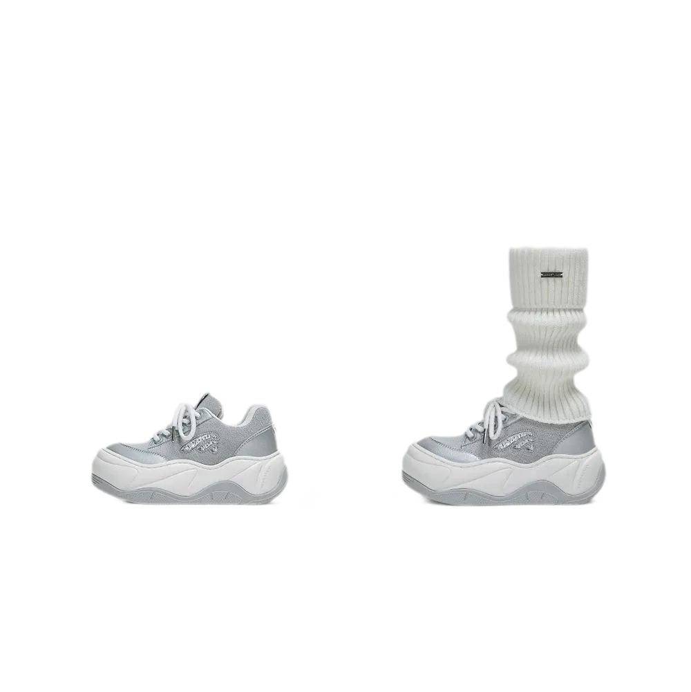 Silver Platform Sneakers