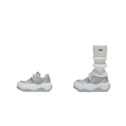 Silver Platform Sneakers