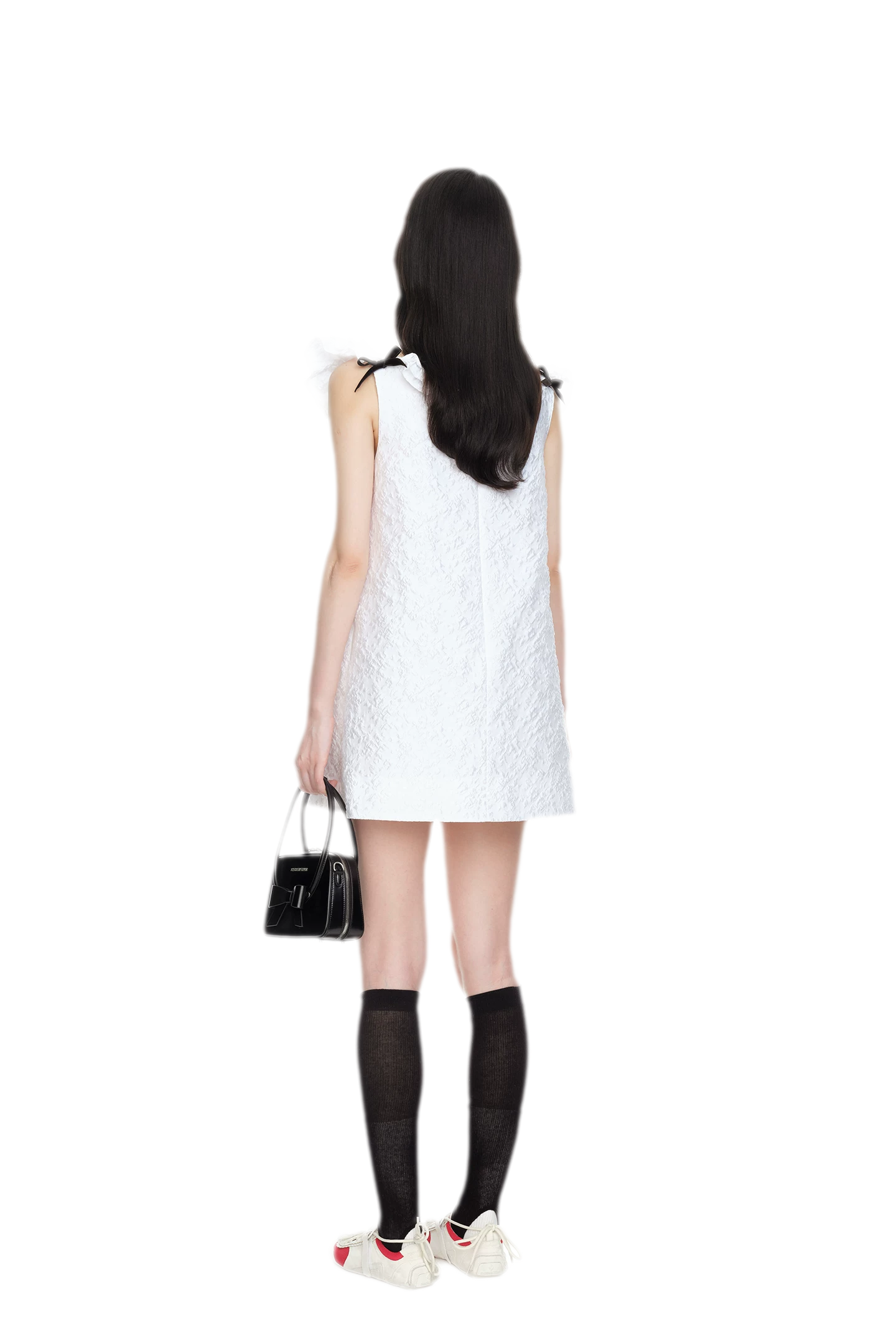 Ruffled Bow A-Line Mini Dress