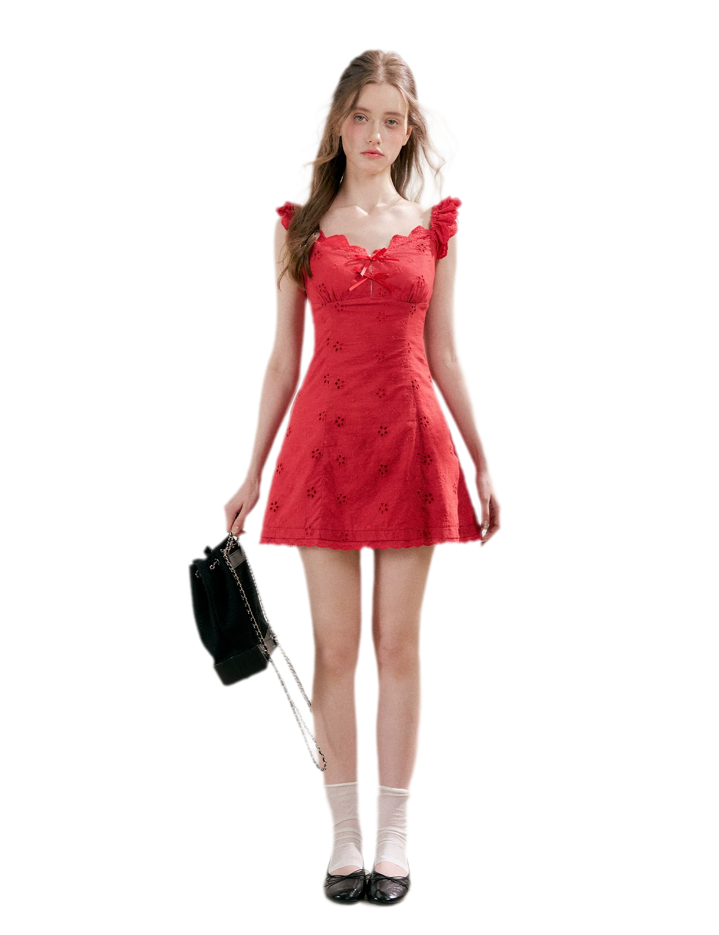 Embroidered Mini Dress