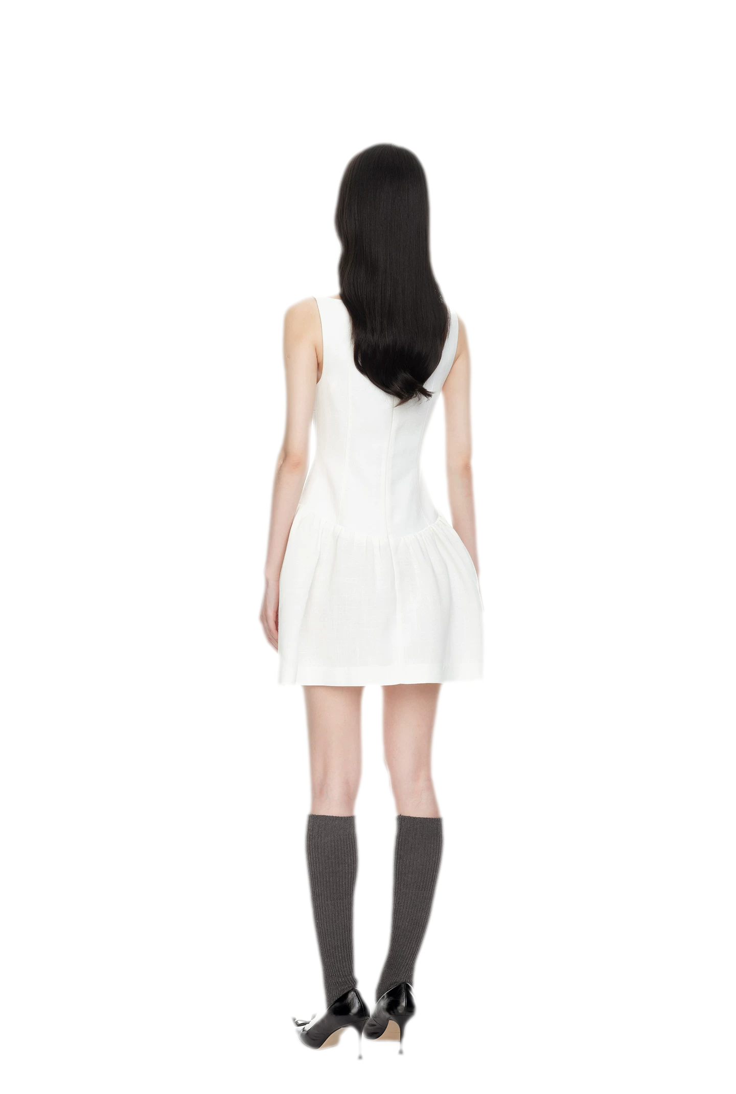 Ruffle Bowknot Mini Dress