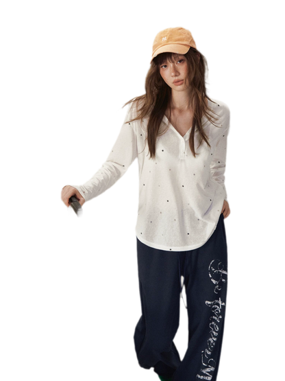 Wide-Leg Graphic Pants
