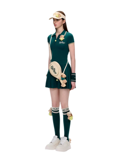 Tennis Pleated Polo Dress