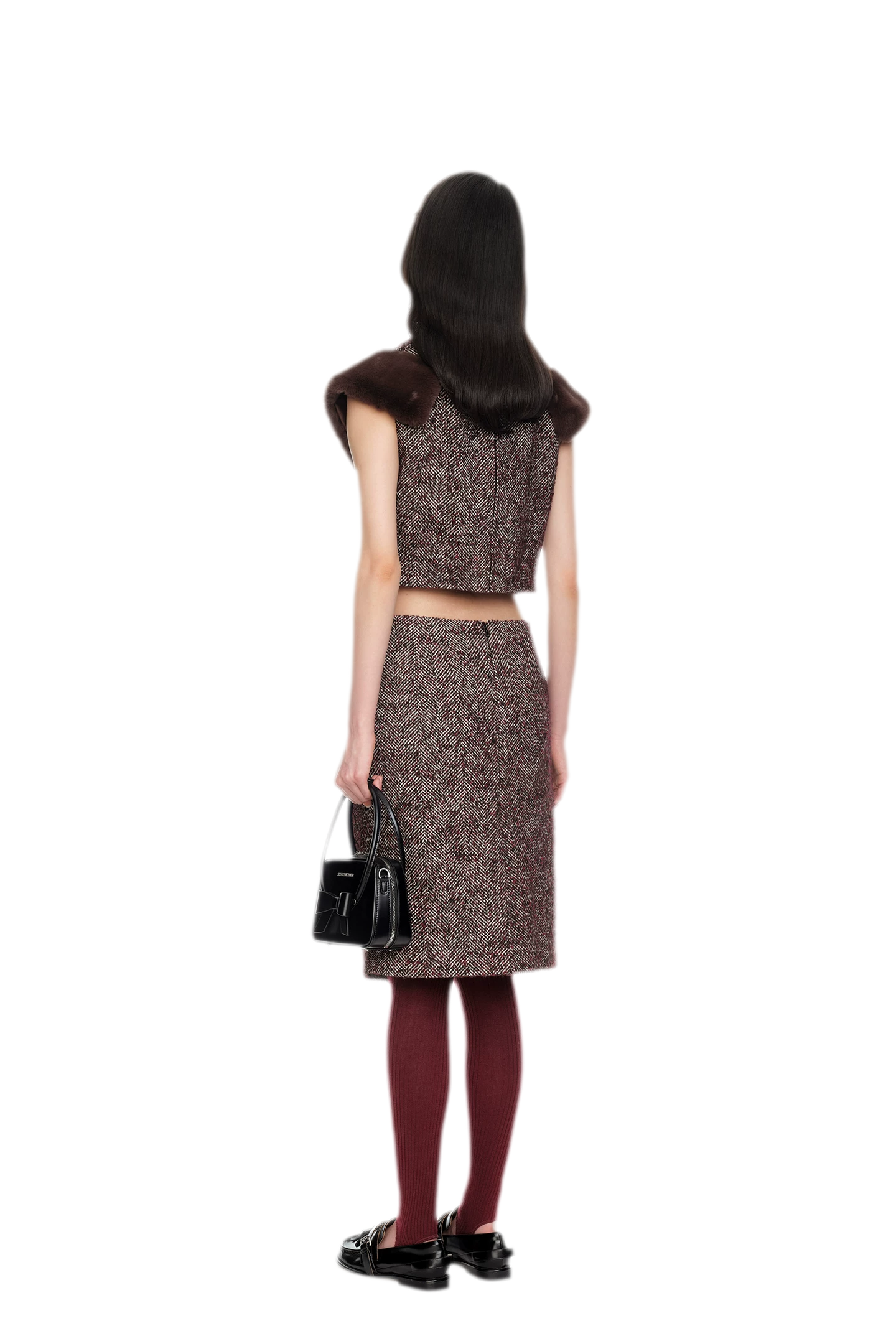 Bowknot Structured A-Line Skirt