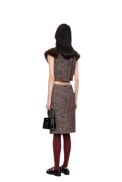 Bowknot Structured A-Line Skirt