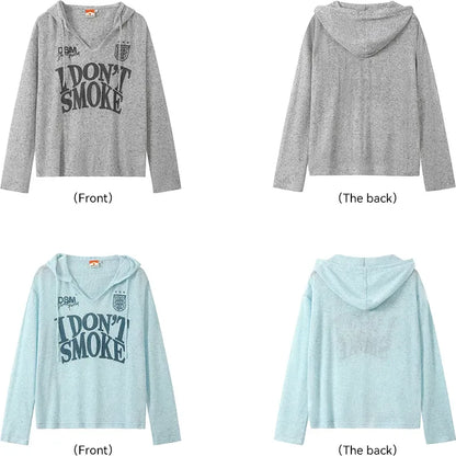 Lightweight Openwork Knit Hoodie