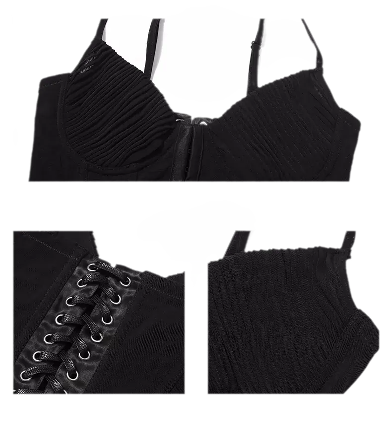 Mesh Corset Crop Bustier
