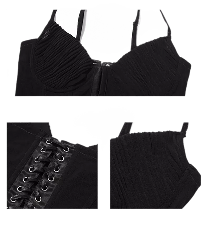 Mesh Corset Crop Bustier