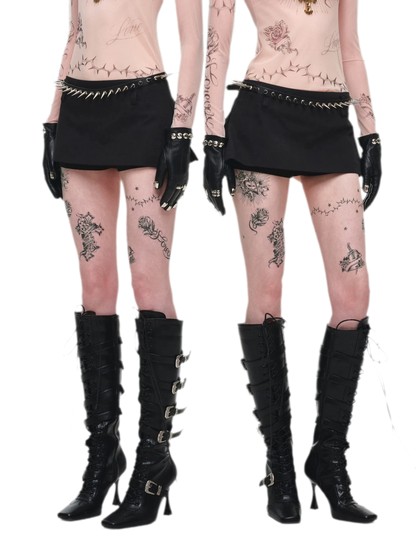 Structured A-Line Mini Skirt