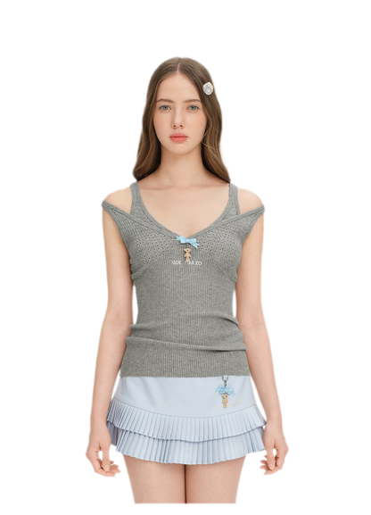 False Two-Piece Knit Top