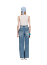 13DE MARZO Mid-Low Waist Straight Jeans – view 7
