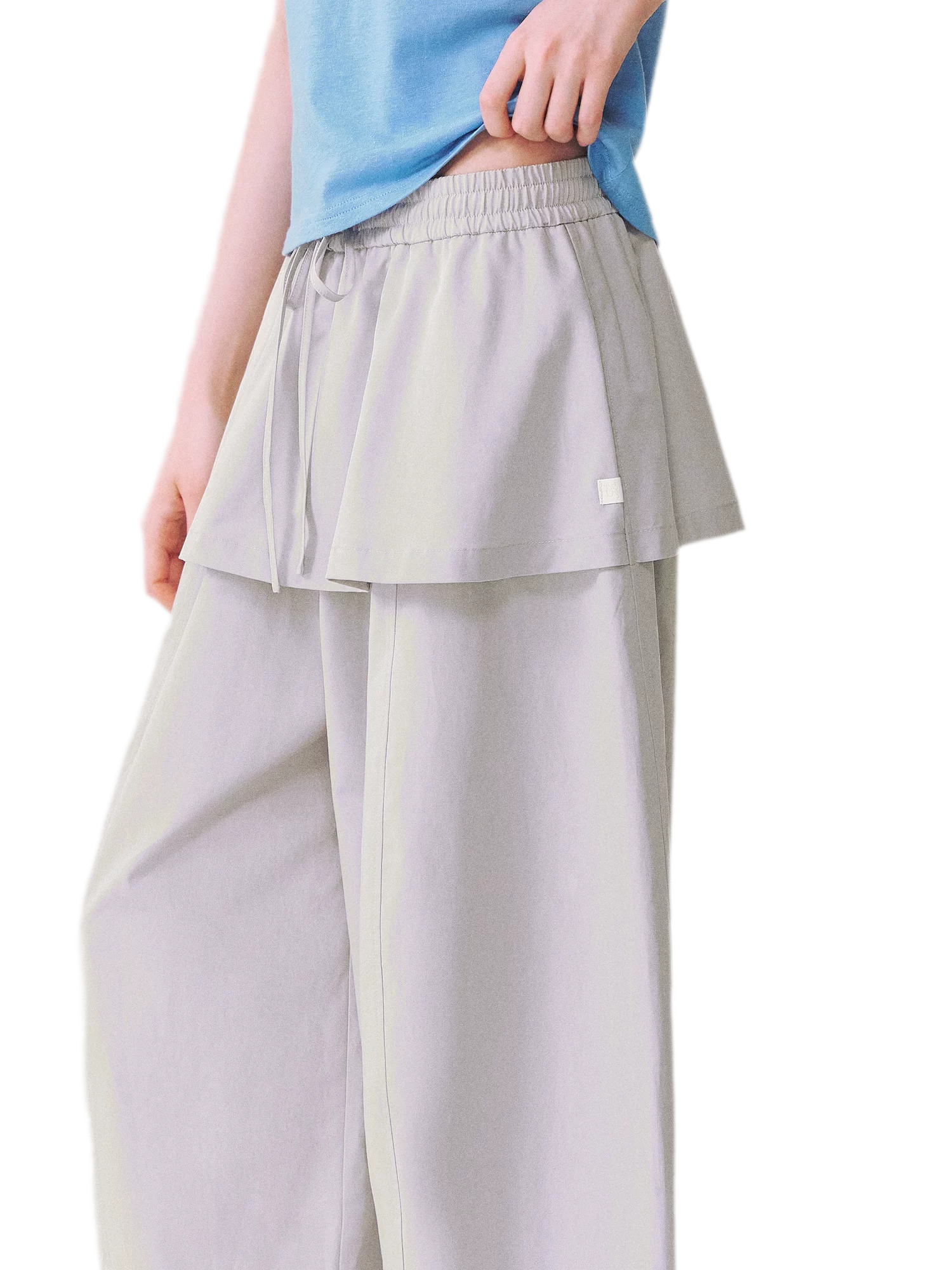 Layered Skirt Balloon Pants