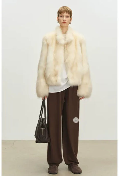 Hand-Dyed Fox Fur Jacket