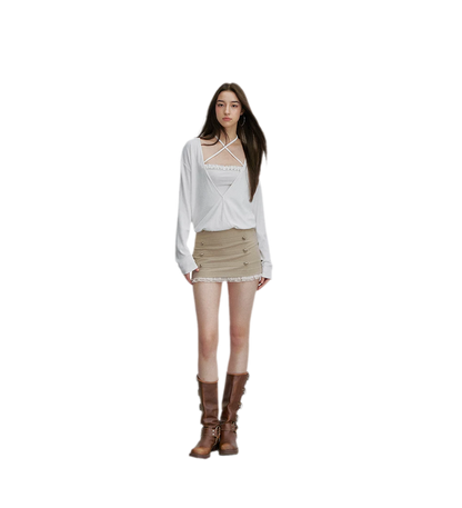 Cross Strap Bandeau Top