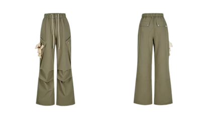 Fleece-Lined Drawstring Cargo Pants