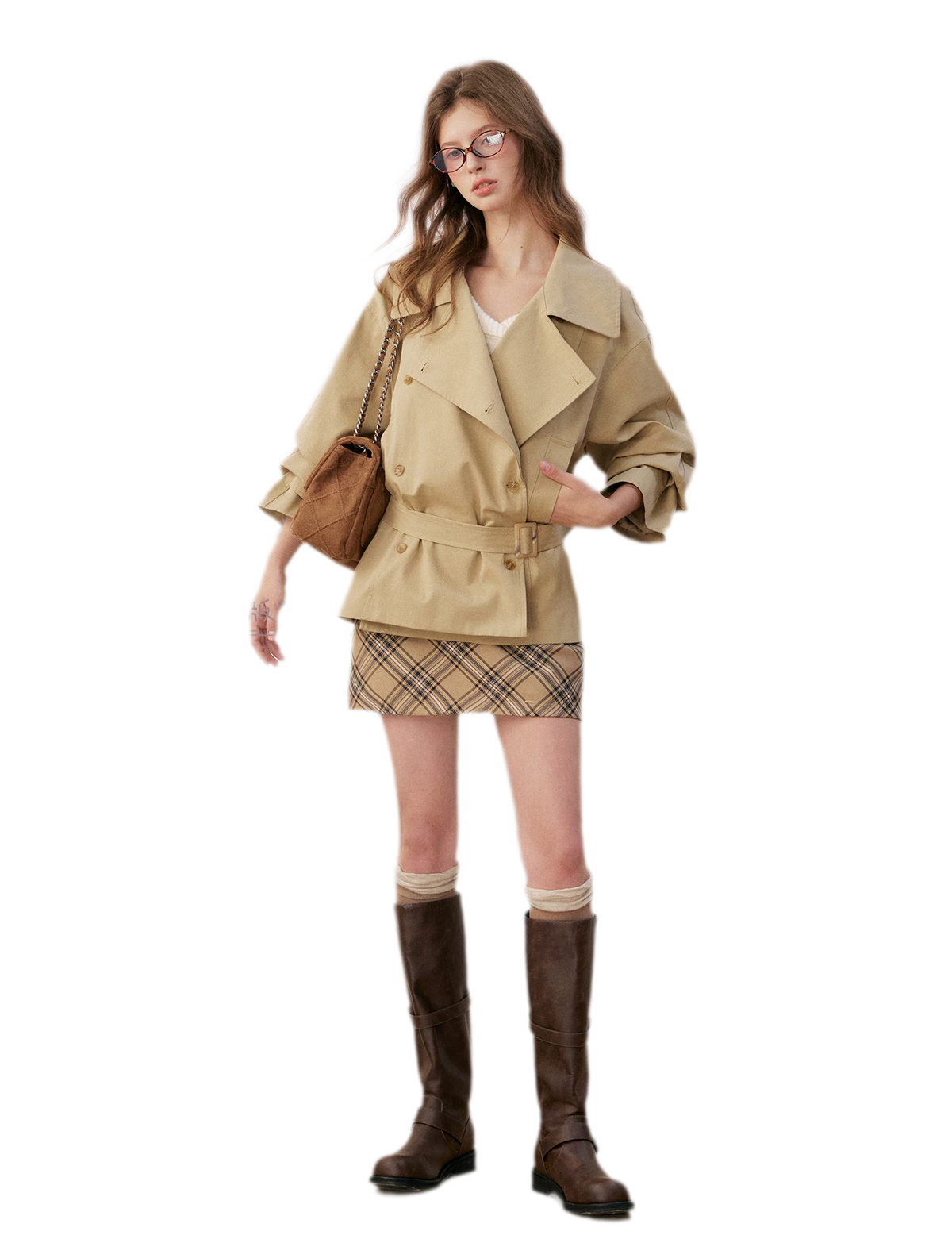 Áo trench cotton hai hàng khuy