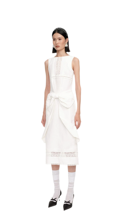 Elegant Bowknot Long Dress