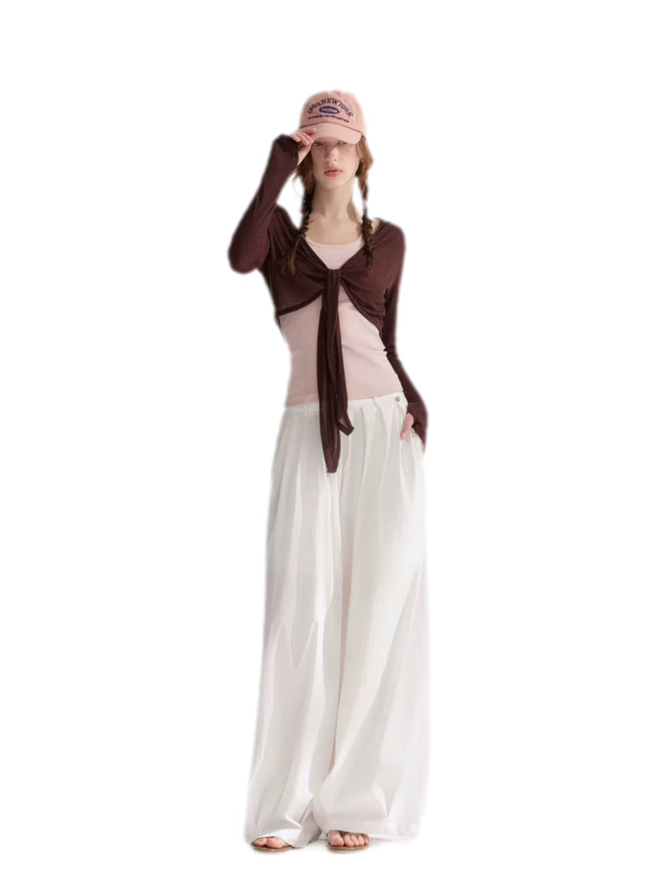 Tie Front Shrug Tank