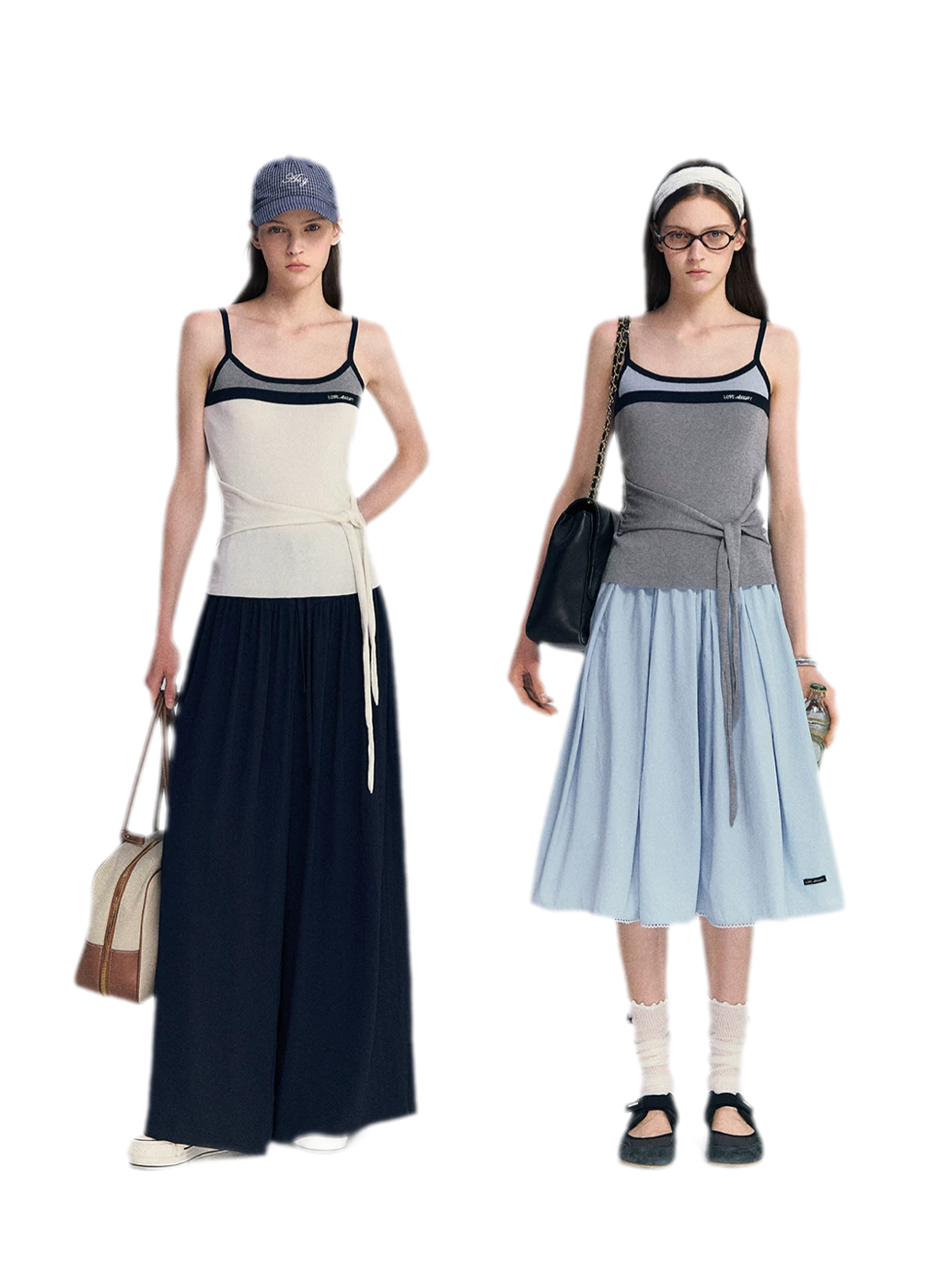 Lyocell Contrast Tie Cami