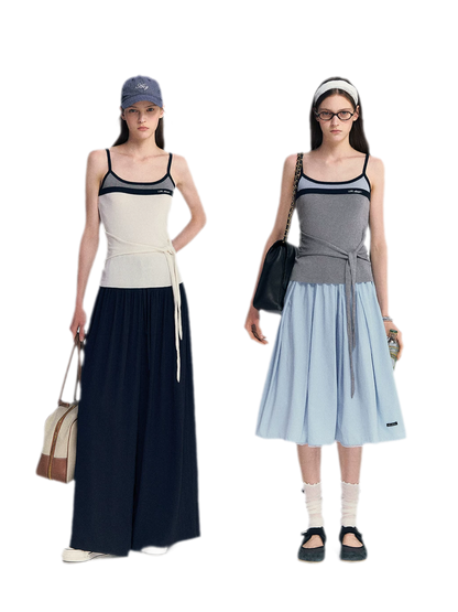 Lyocell Contrast Tie Cami