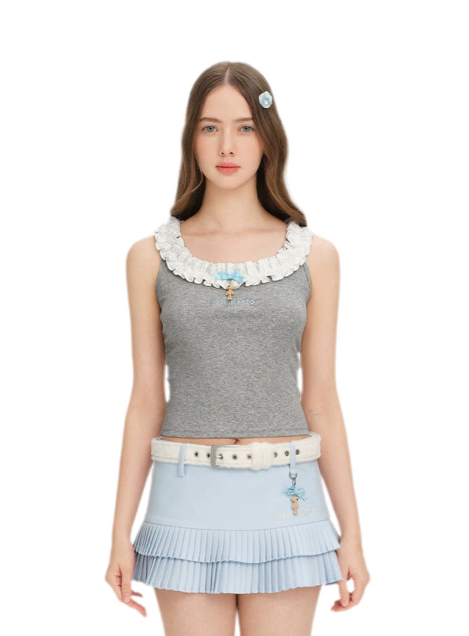 Ruffle Collar Knit Camisole