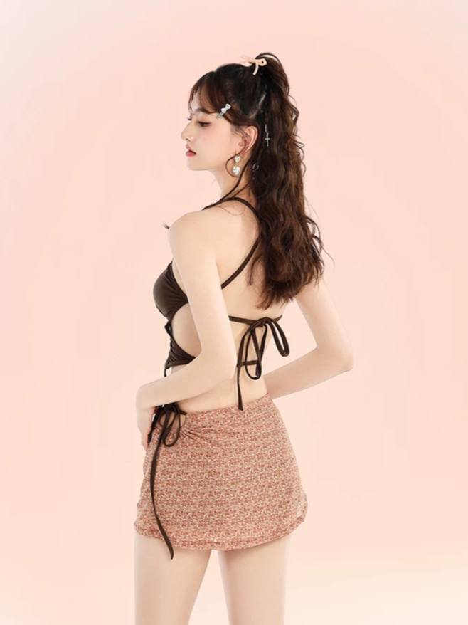 Split Skirt Bikini Set