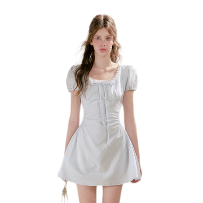 Linen Cotton Puff Dress