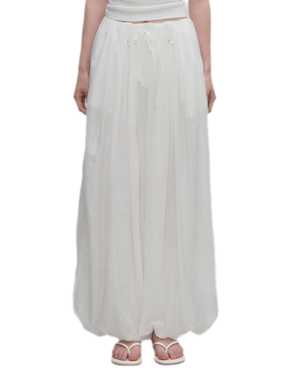Pleated Balloon-Leg Tencel Trousers