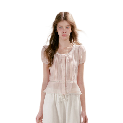 Tencel Linen Cropped Straight-Leg Pants