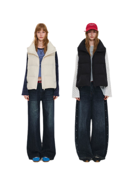Lightweight Stand Collar Down Vest