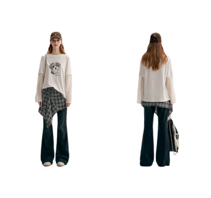 Tencel Cotton Dog Embroidered Tee