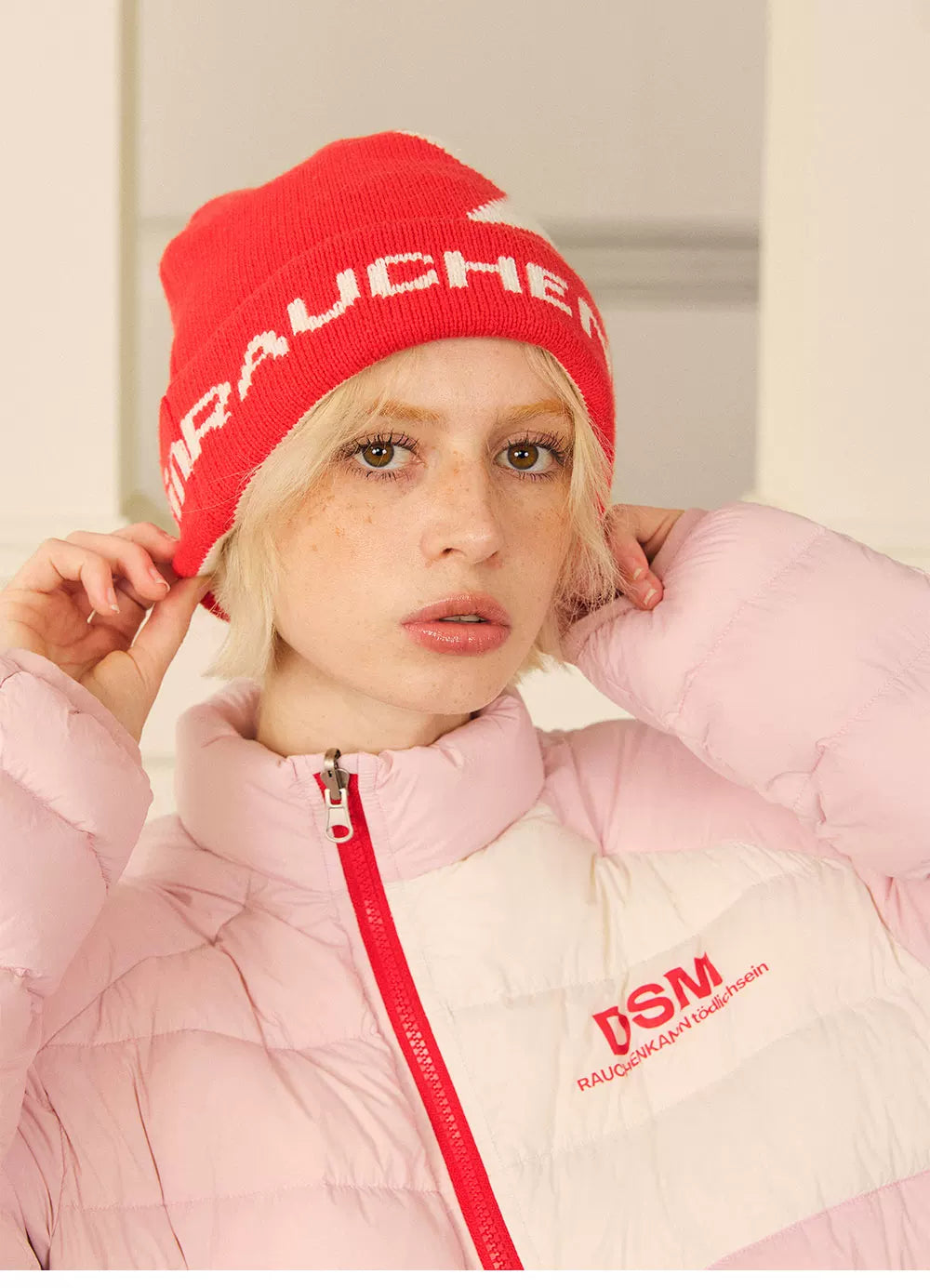 Jacquard Star Folded-Brim Beanie