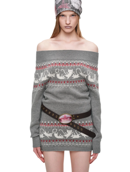 Haut en maille pour chat Fair Isle
