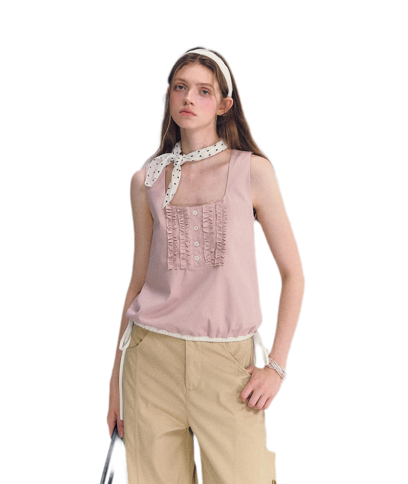 Ruffled Hem Tank