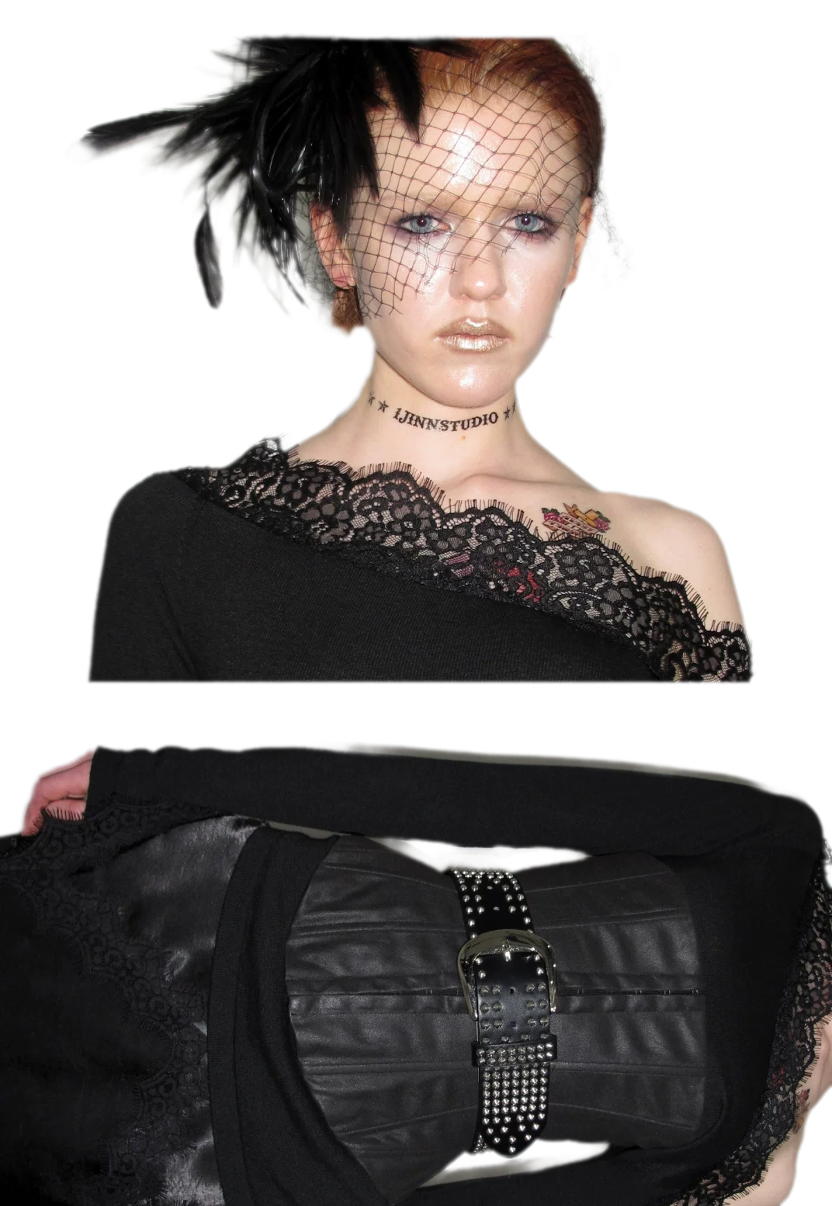 Acetate Cashmere Lace Knit Top