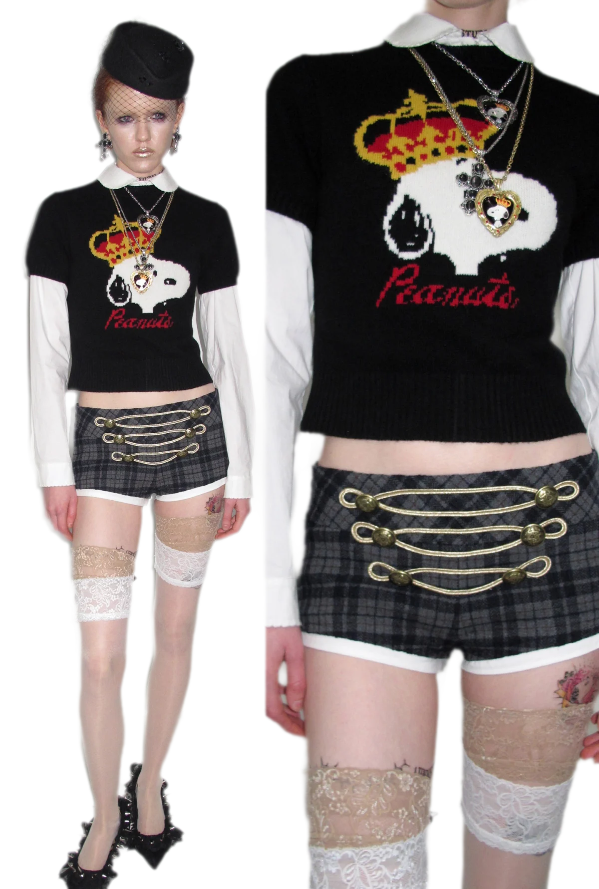 เสื้อสเวตเตอร์ผ้าฝ้ายขนสัตว์ลายแจ็กการ์ด