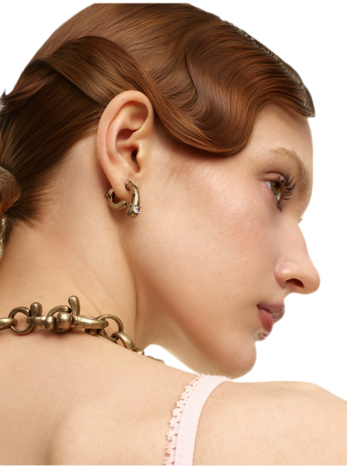 Vintage Gold &amp; Silver Zircon Earrings