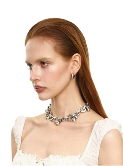 Vintage Bow Choker Necklace