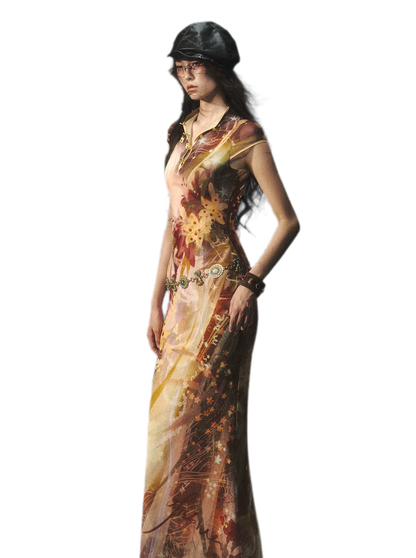 Reversible Fishtail Qipao Dress