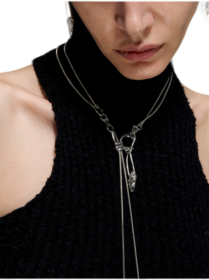 Punk Fishbone Necklace