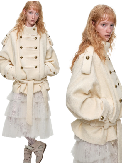 Wool Blend Napoleon Coat