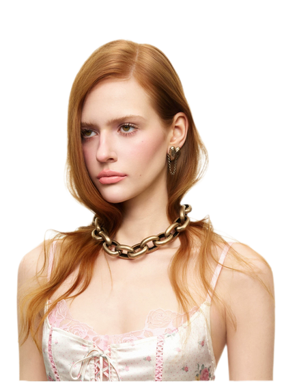 Oval Link Choker Necklace