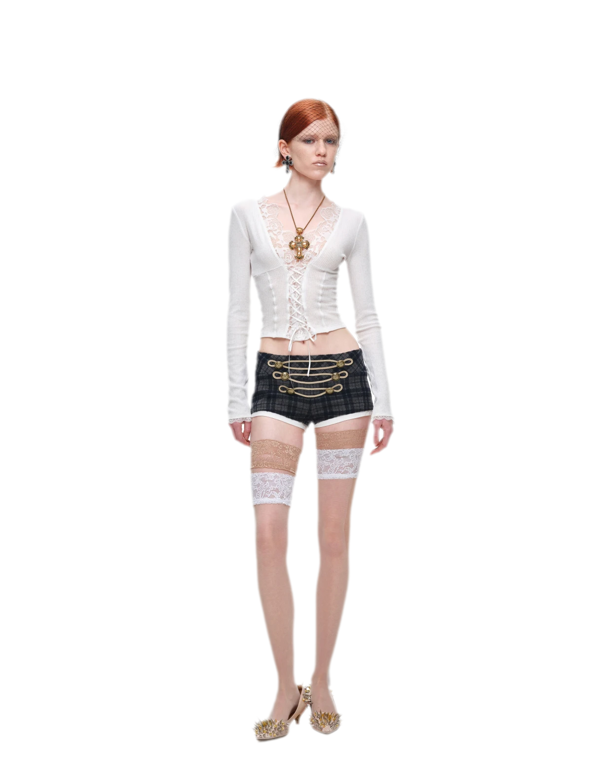 Lace Trim Knit Top