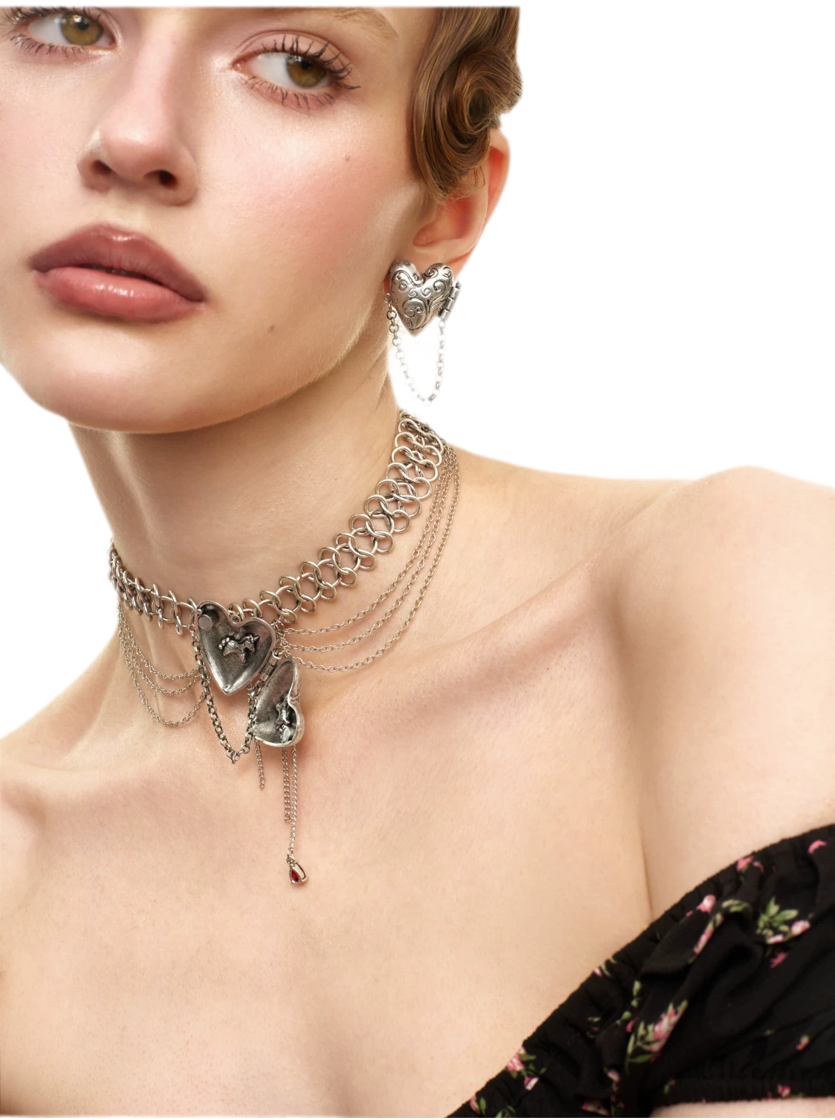 Vintage Heart Pendant Necklace