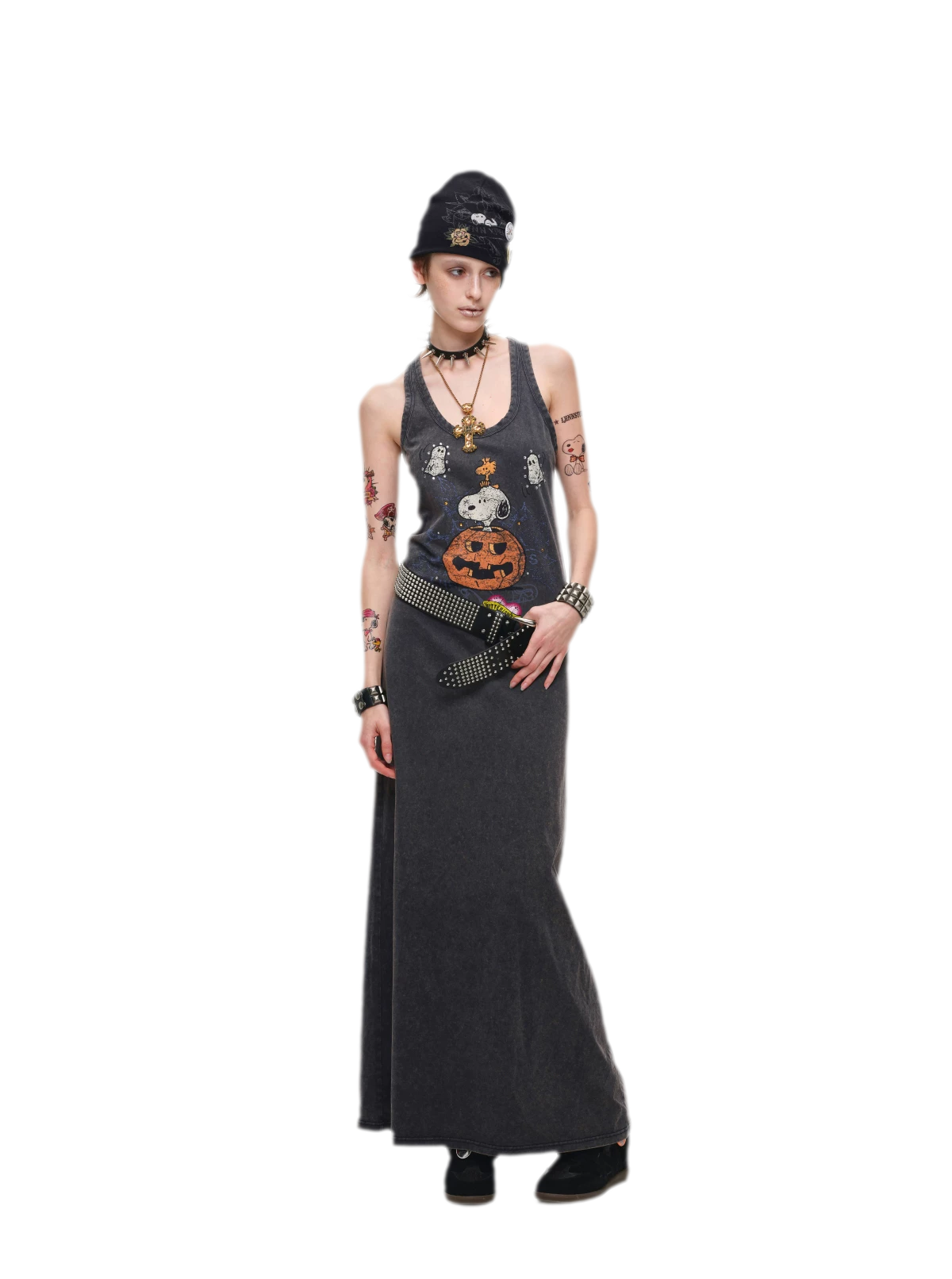 Washed Print Tank Dress